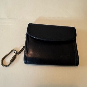 Coach Black Leather Wallet / Keychain